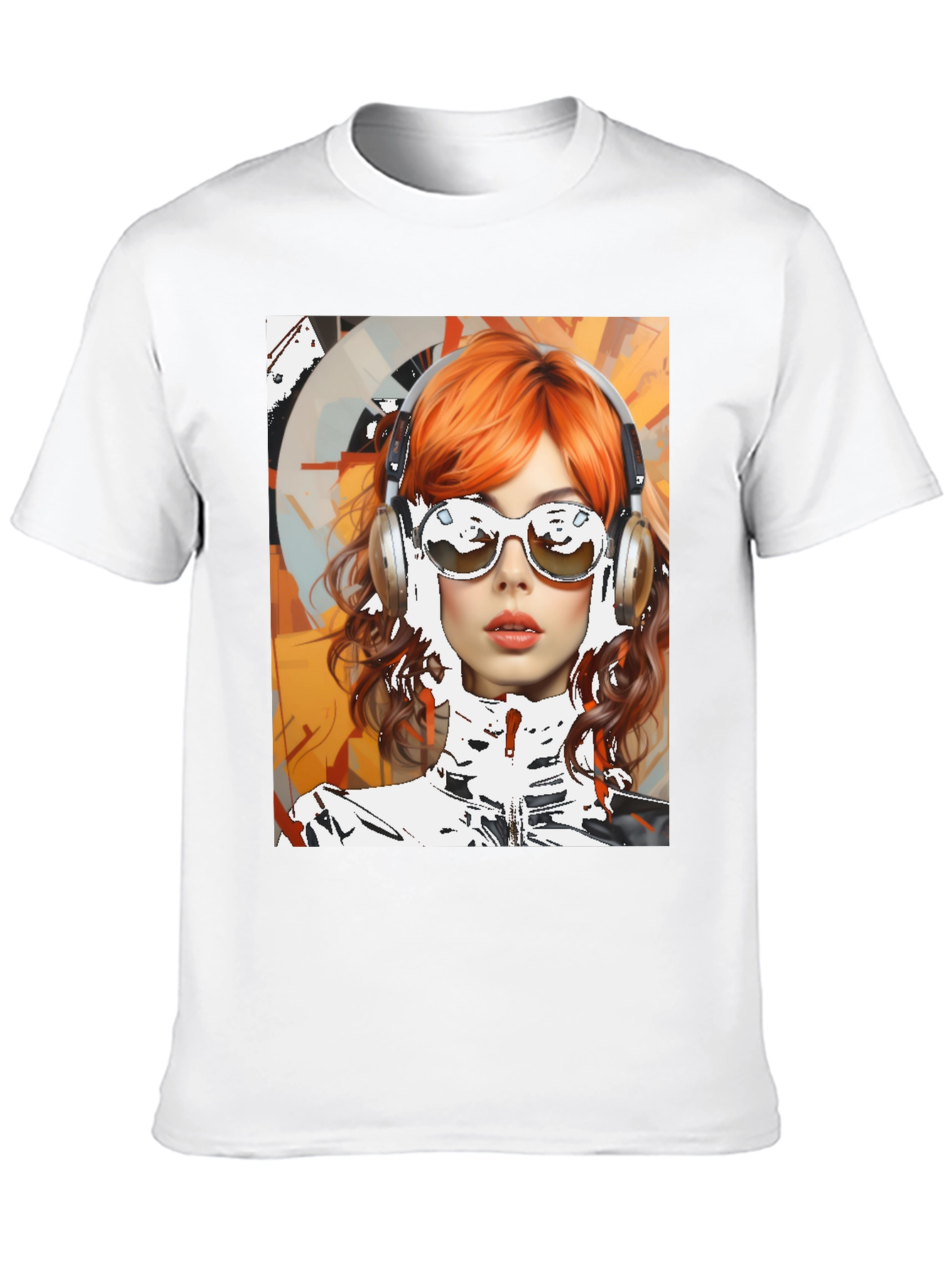 Retro Girl Graphic Tee - Modern Art Style