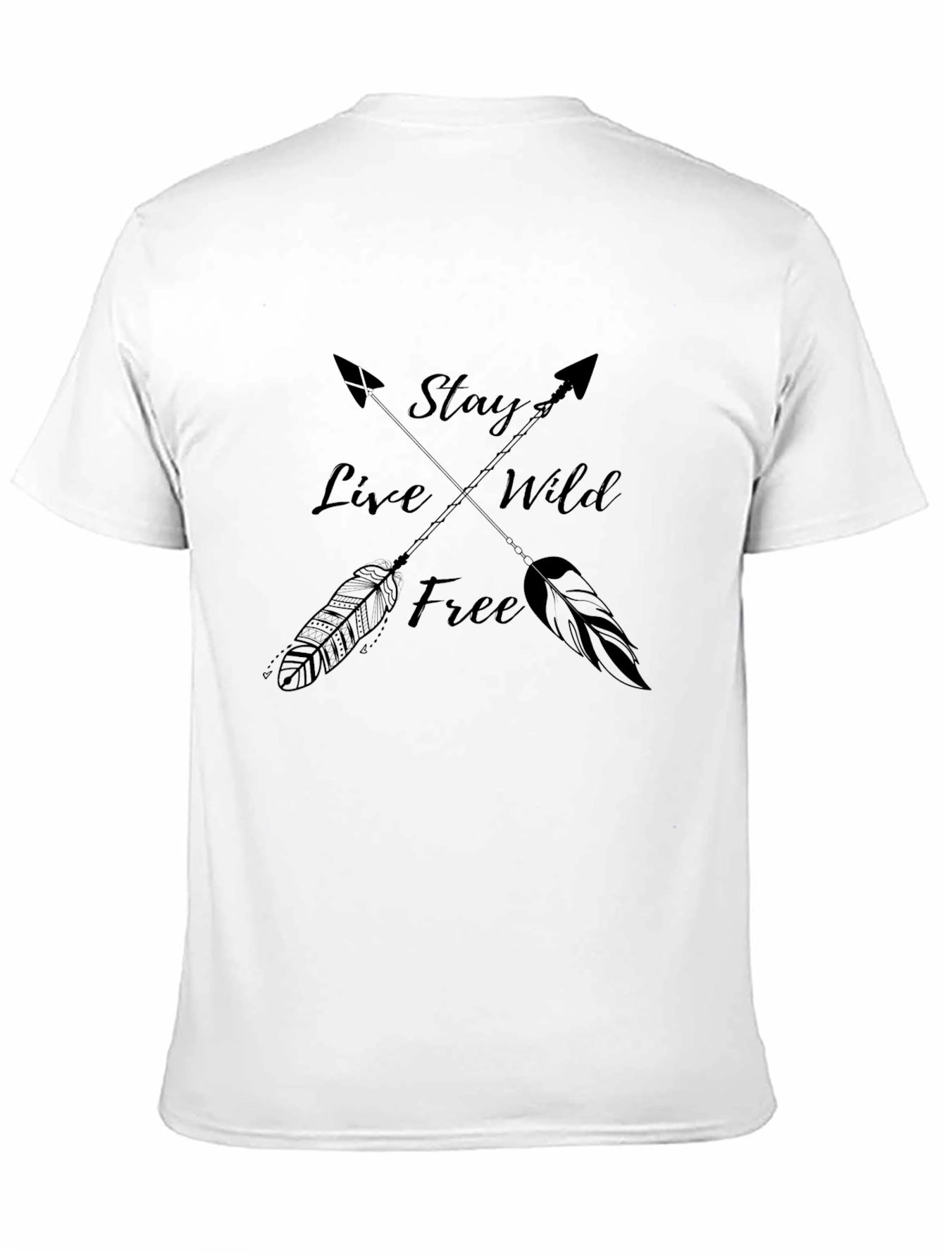 Stay Wild Arrows Graphic Tee - Black