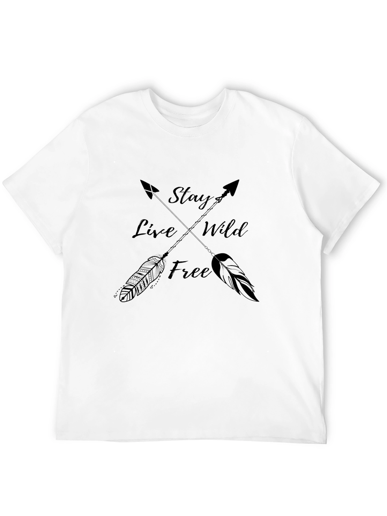 Stay Wild Arrows Graphic Tee - Black
