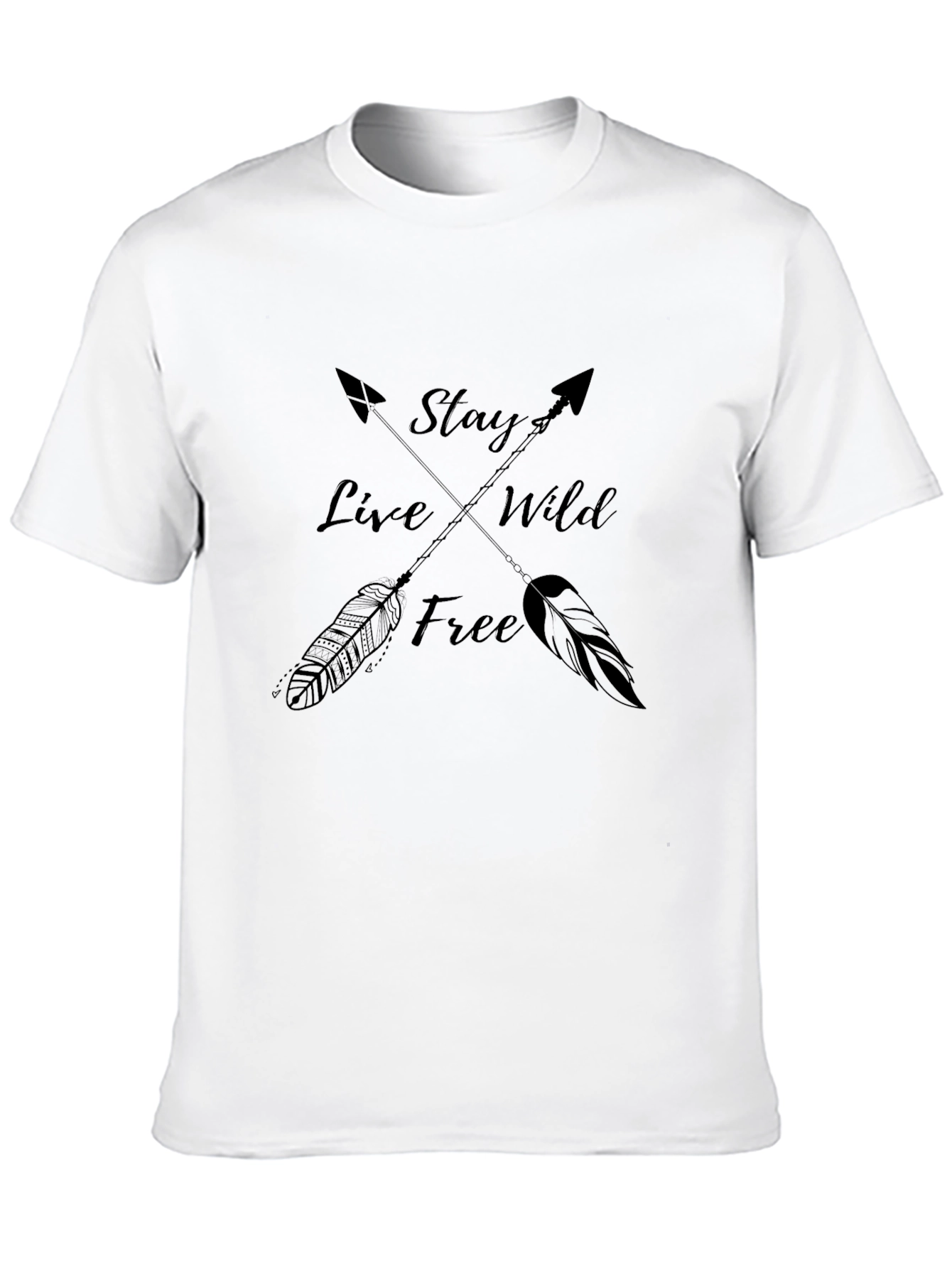 Stay Wild Arrows Graphic Tee - Black