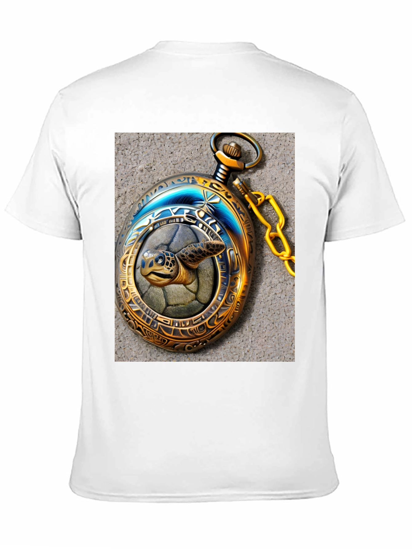 Turtle Time: Unique Pocket Watch Graphic Tee