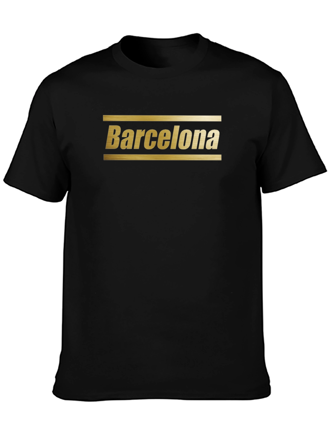 Barcelona Graphic Print Black T-Shirt