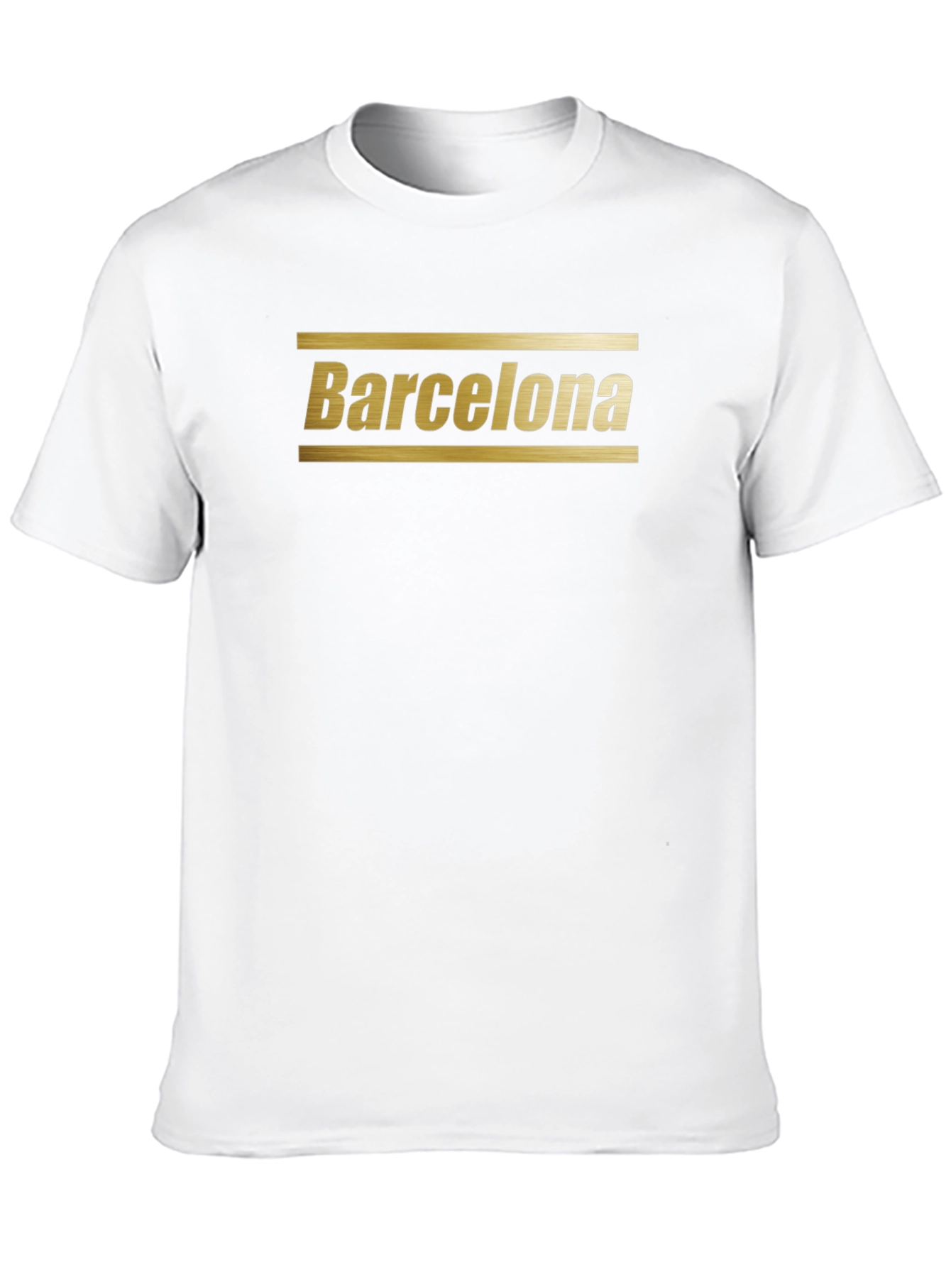 Barcelona Graphic Print Black T-Shirt