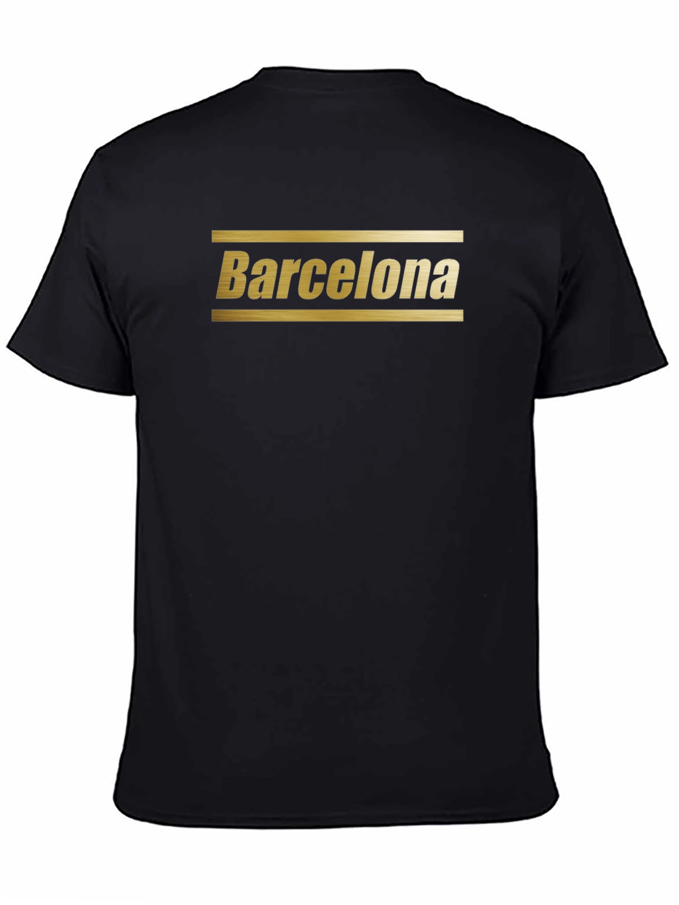Barcelona Graphic Print Black T-Shirt