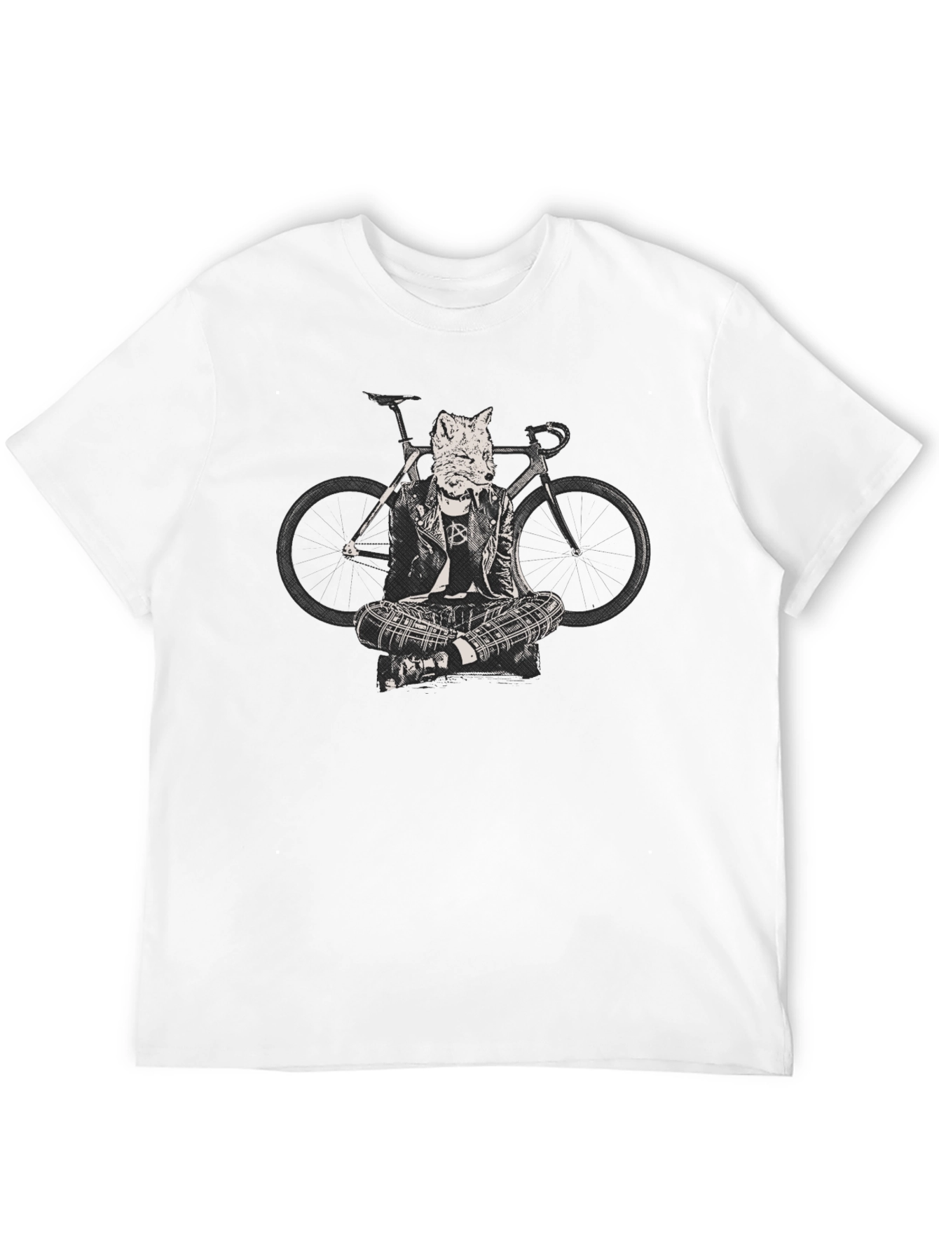 Fox Biker T-Shirt - Cool Animal Design