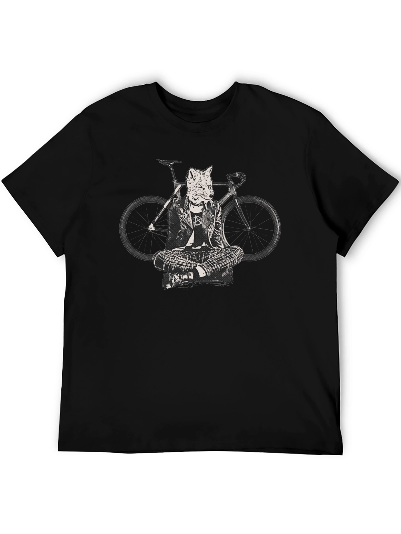 Fox Biker T-Shirt - Cool Animal Design