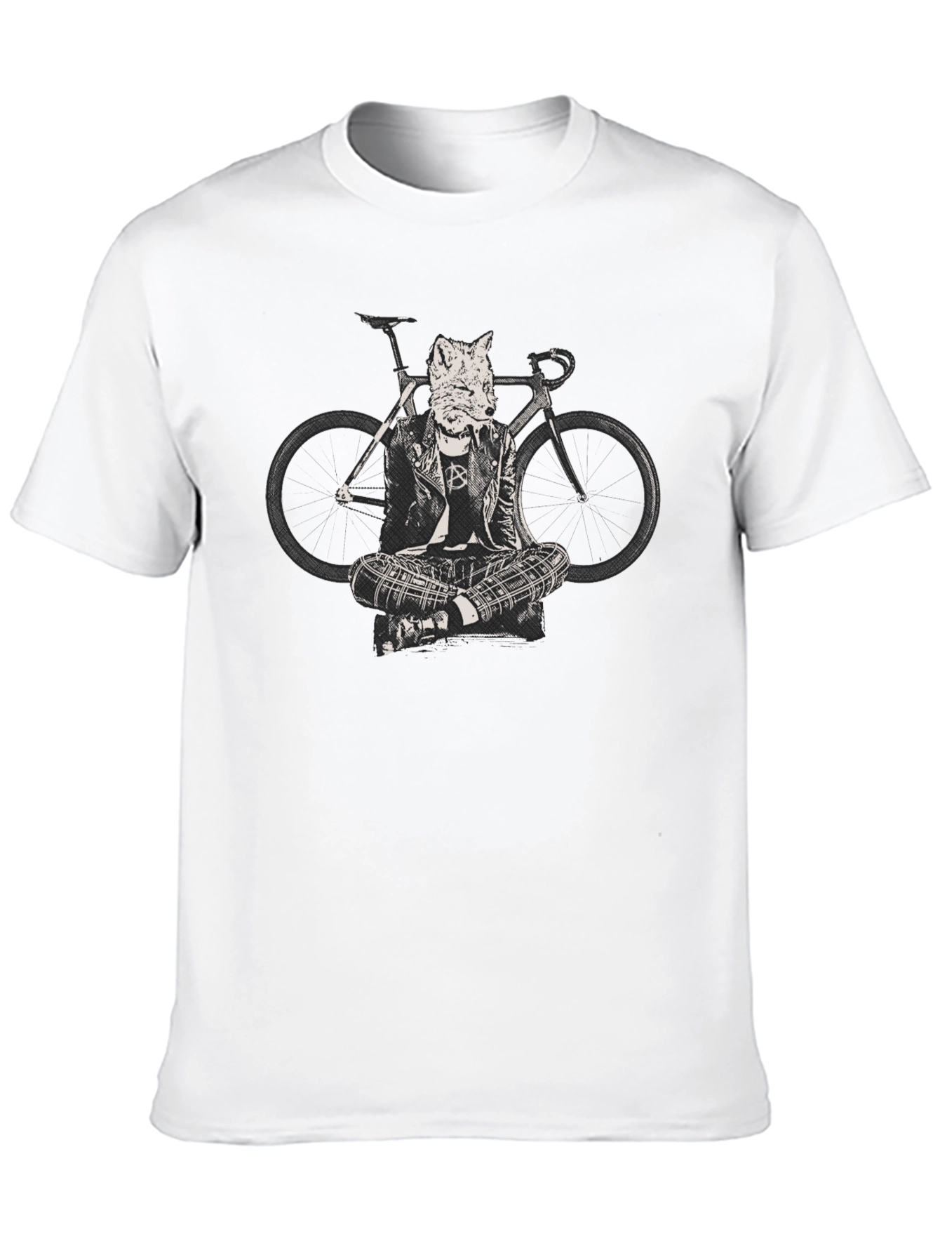 Fox Biker T-Shirt - Cool Animal Design
