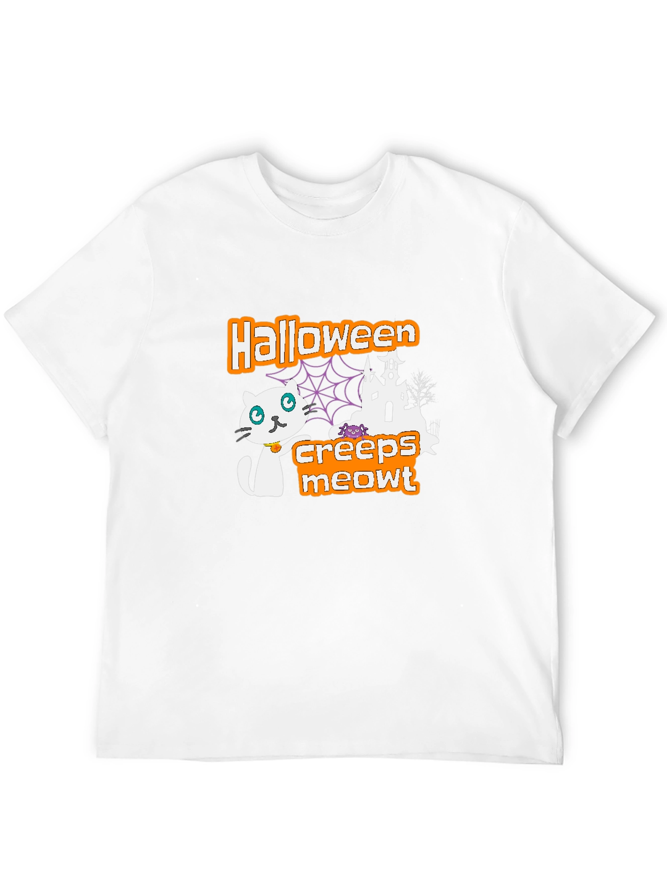 Halloween Creeps Meowt Black T-Shirt