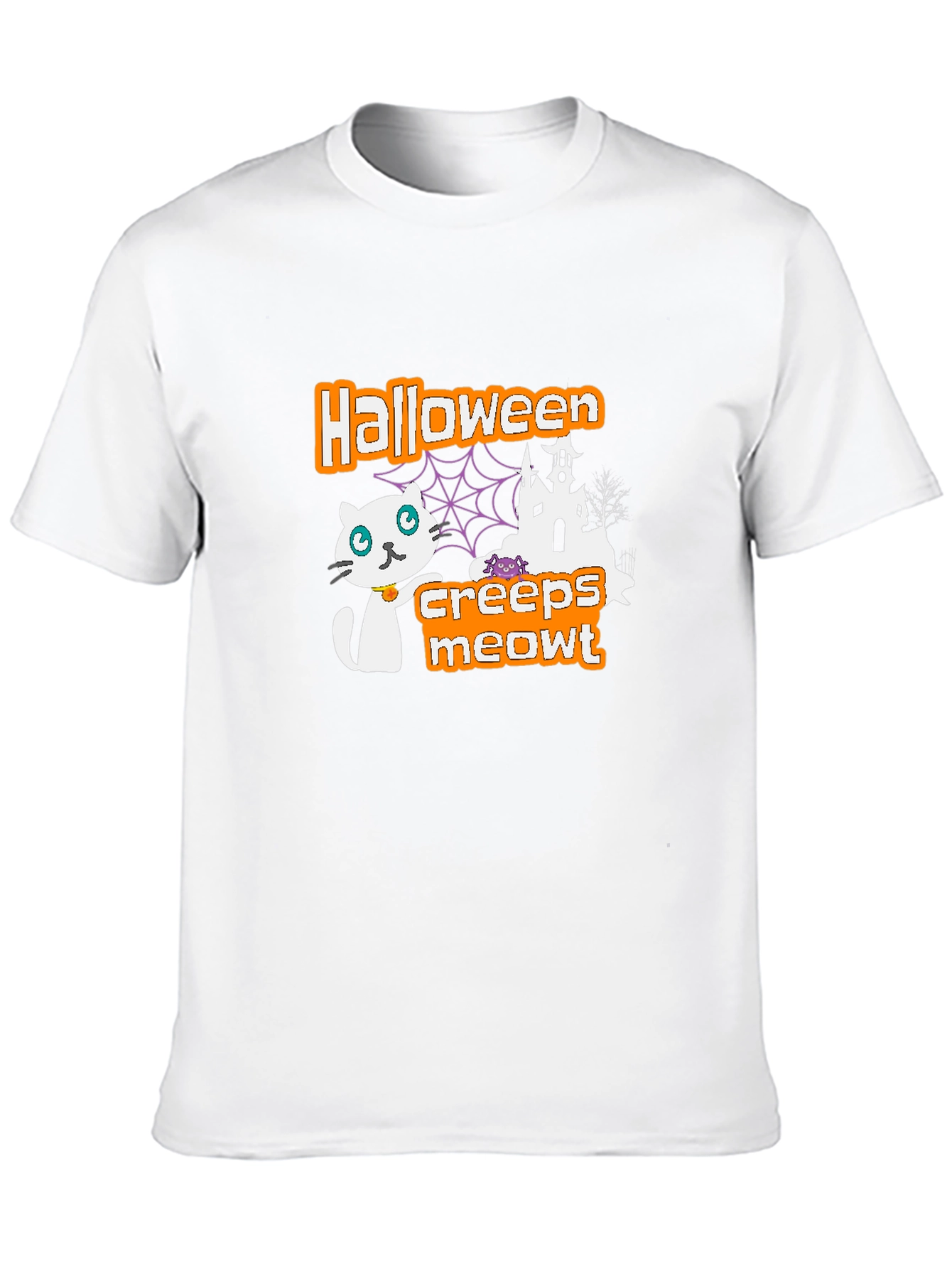 Halloween Creeps Meowt Black T-Shirt