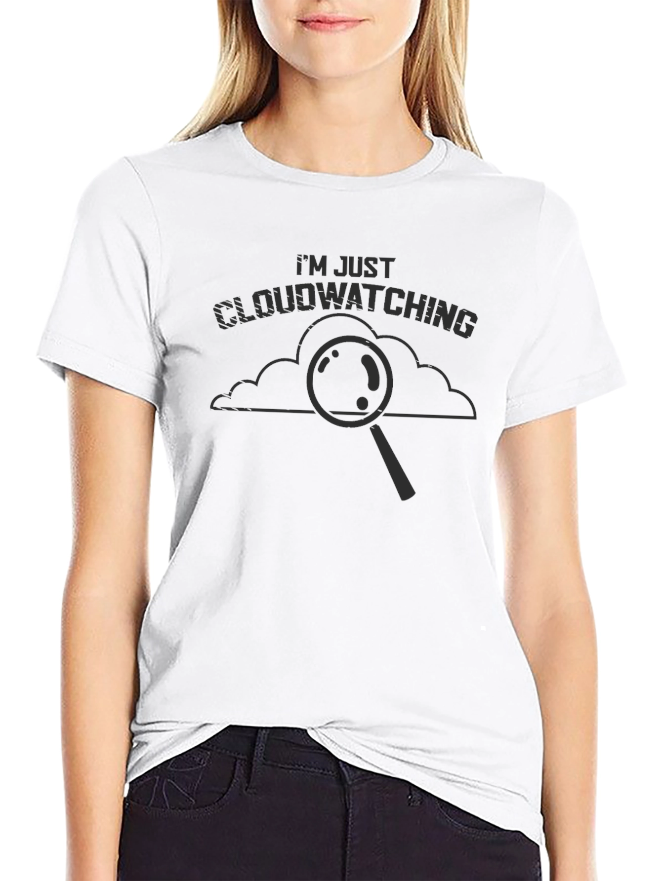 Cloudwatching Graphic Tee - Soft Cotton Blend