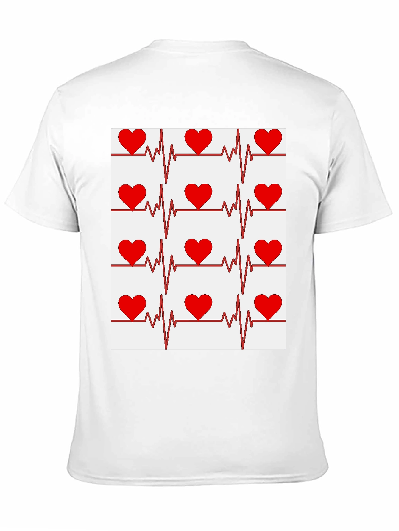 Heartbeat Pattern Graphic T-Shirt