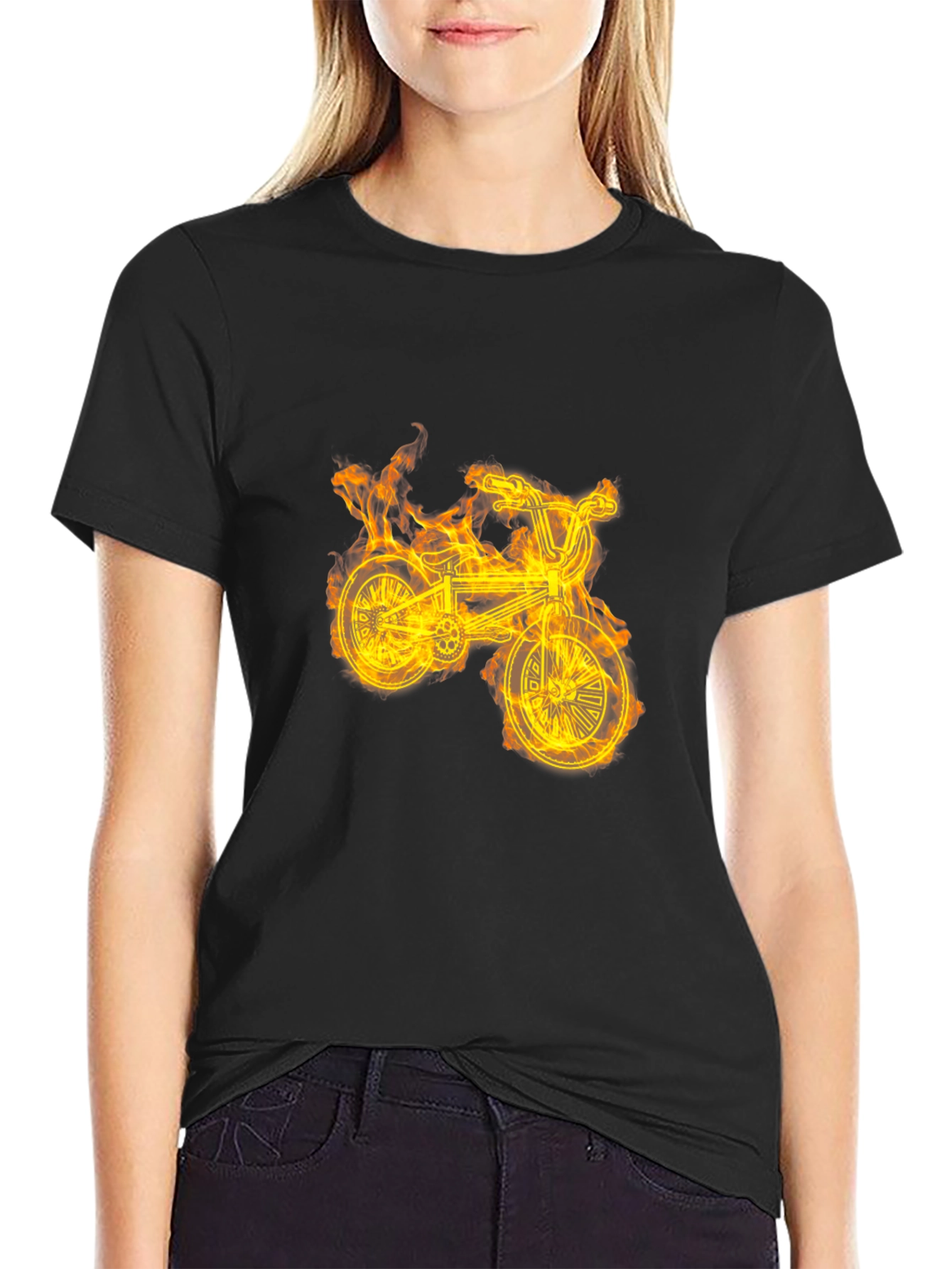 Fiery Bike Graphic Tee