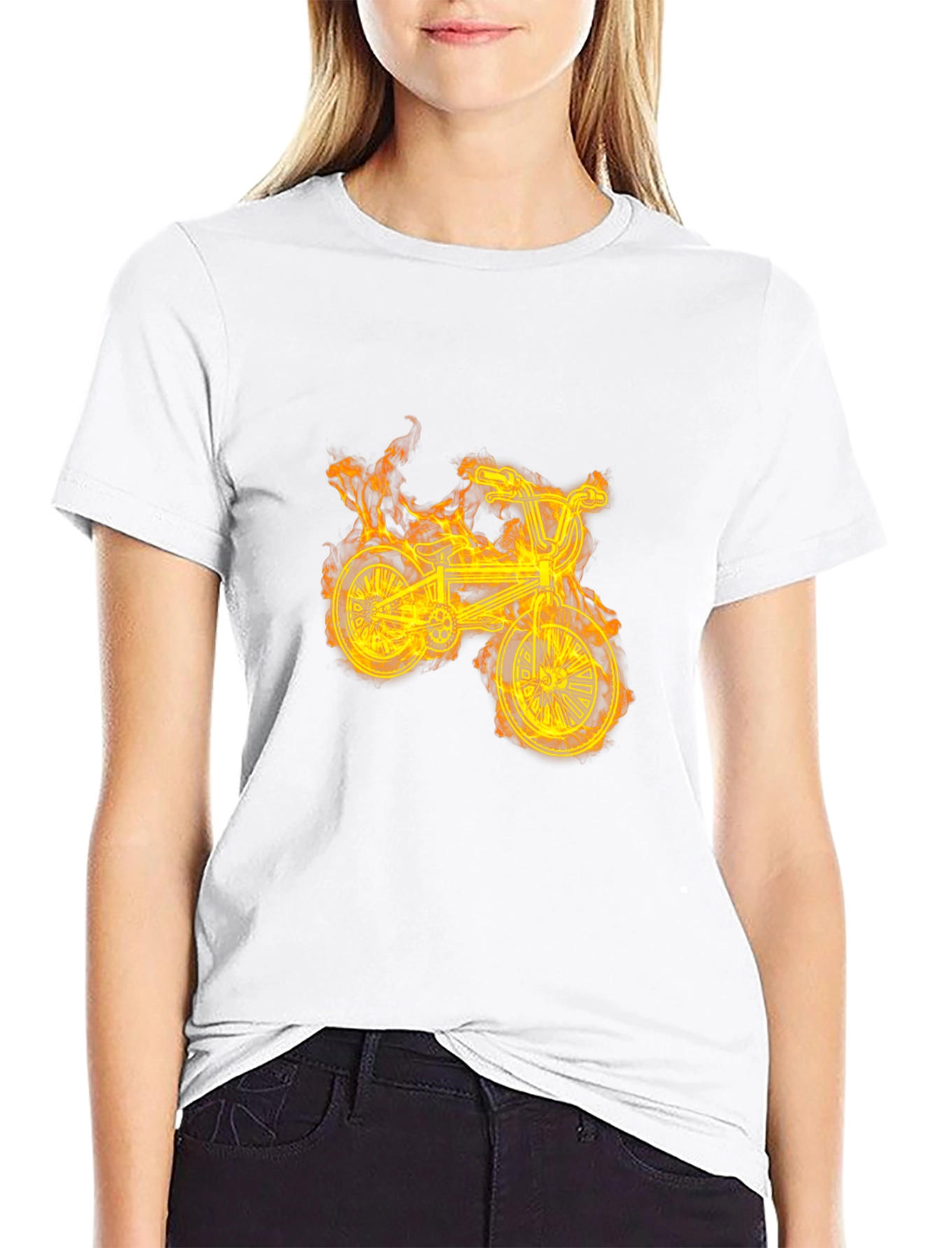 Fiery Bike Graphic Tee