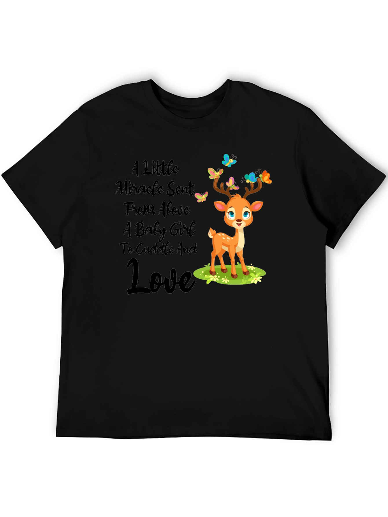 Miracle Baby Girl Deer Graphic Tee