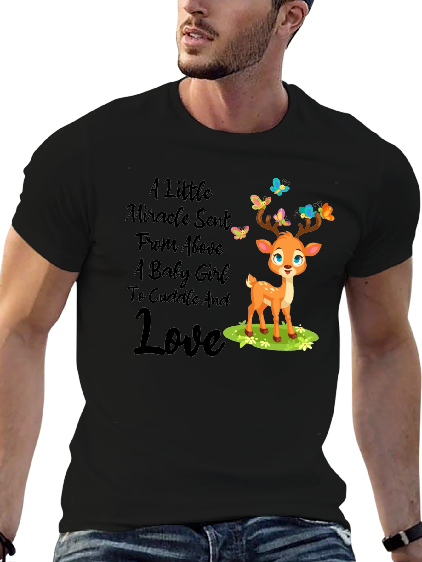 Miracle Baby Girl Deer Graphic Tee