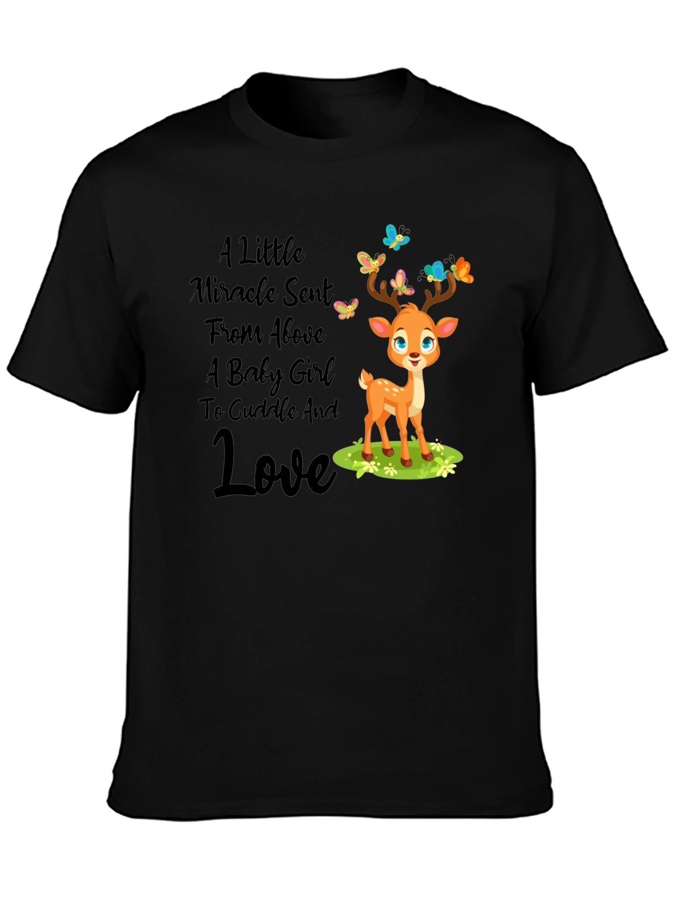 Miracle Baby Girl Deer Graphic Tee