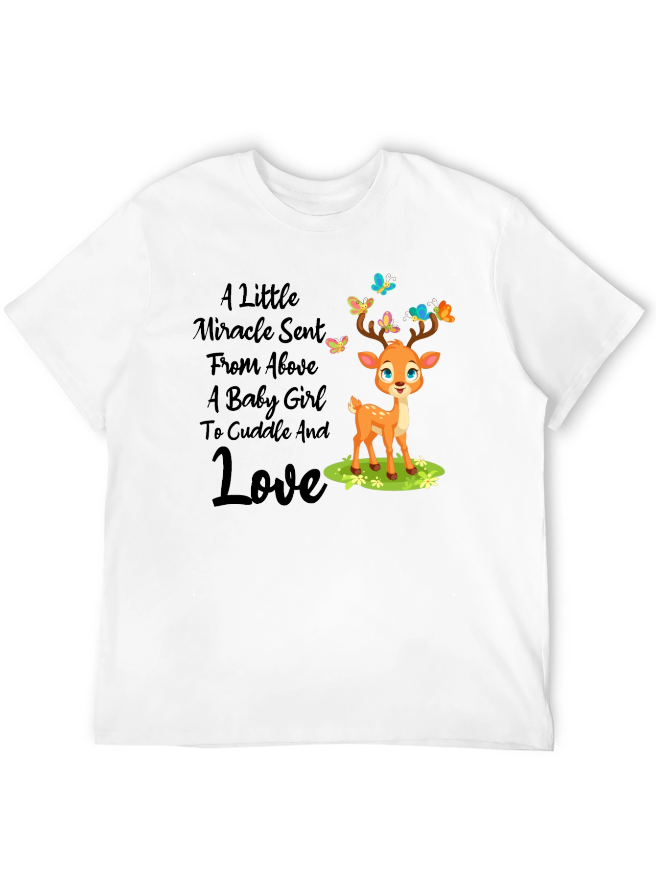 Miracle Baby Girl Deer Graphic Tee