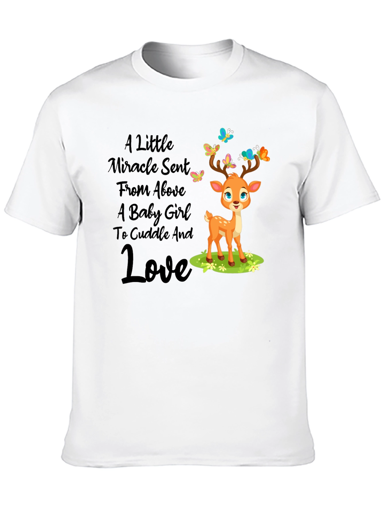 Miracle Baby Girl Deer Graphic Tee