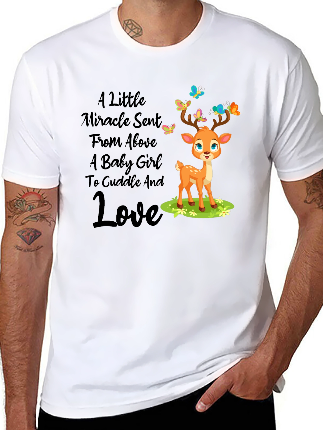Miracle Baby Girl Deer Graphic Tee