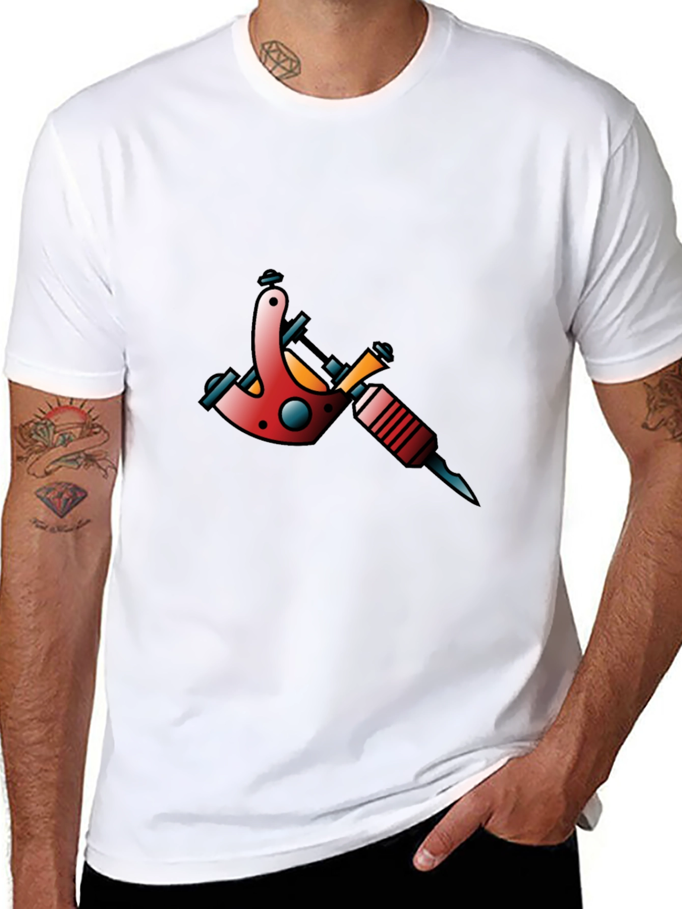 Tattoo Machine Graphic T-Shirt - Bold Design