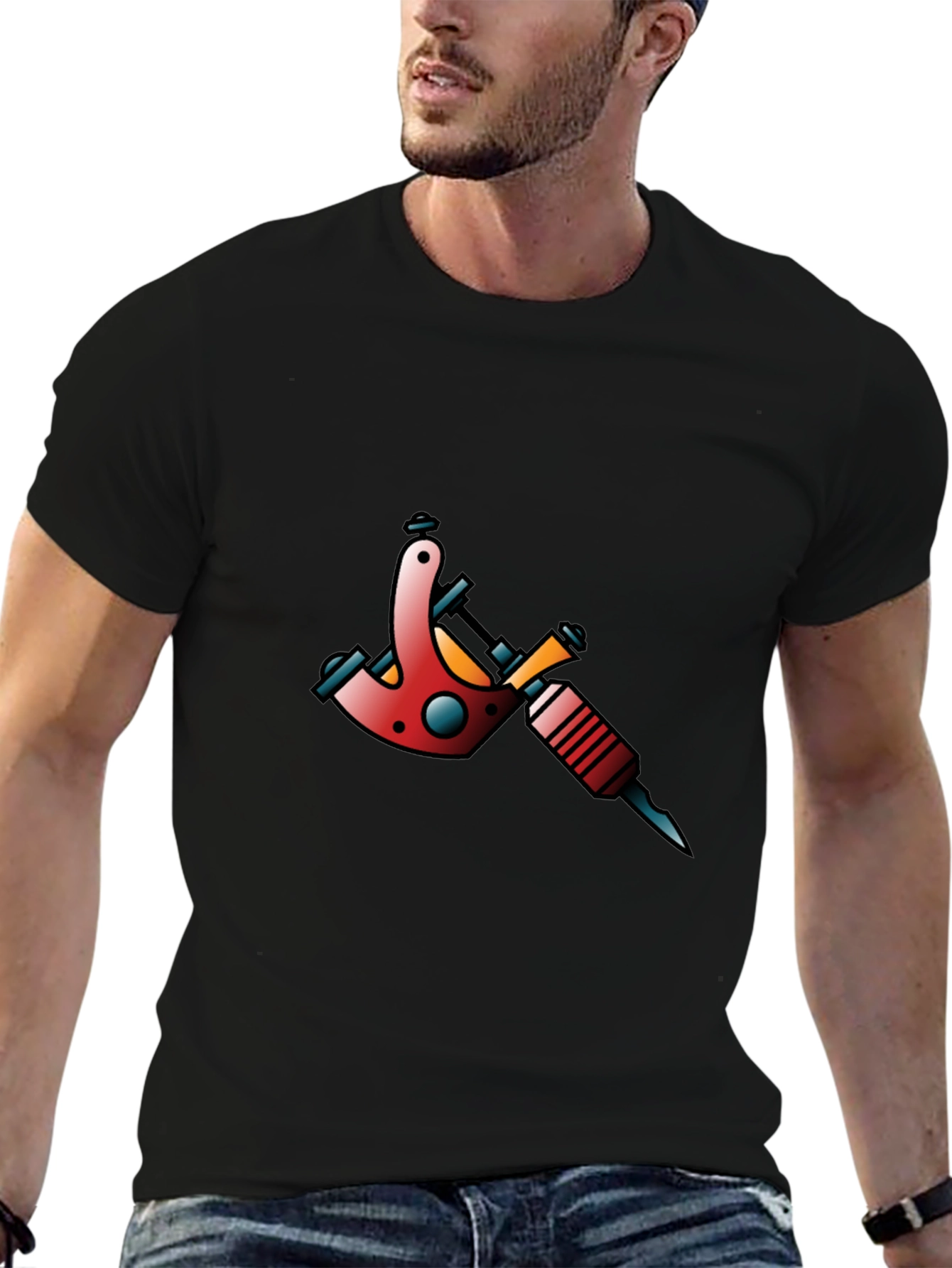 Tattoo Machine Graphic T-Shirt - Bold Design
