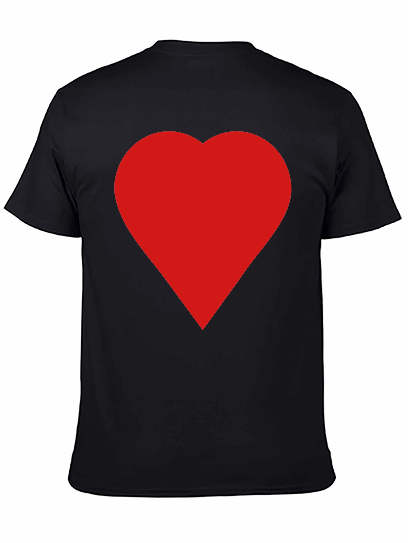 Heart Graphic Black T-Shirt for Men