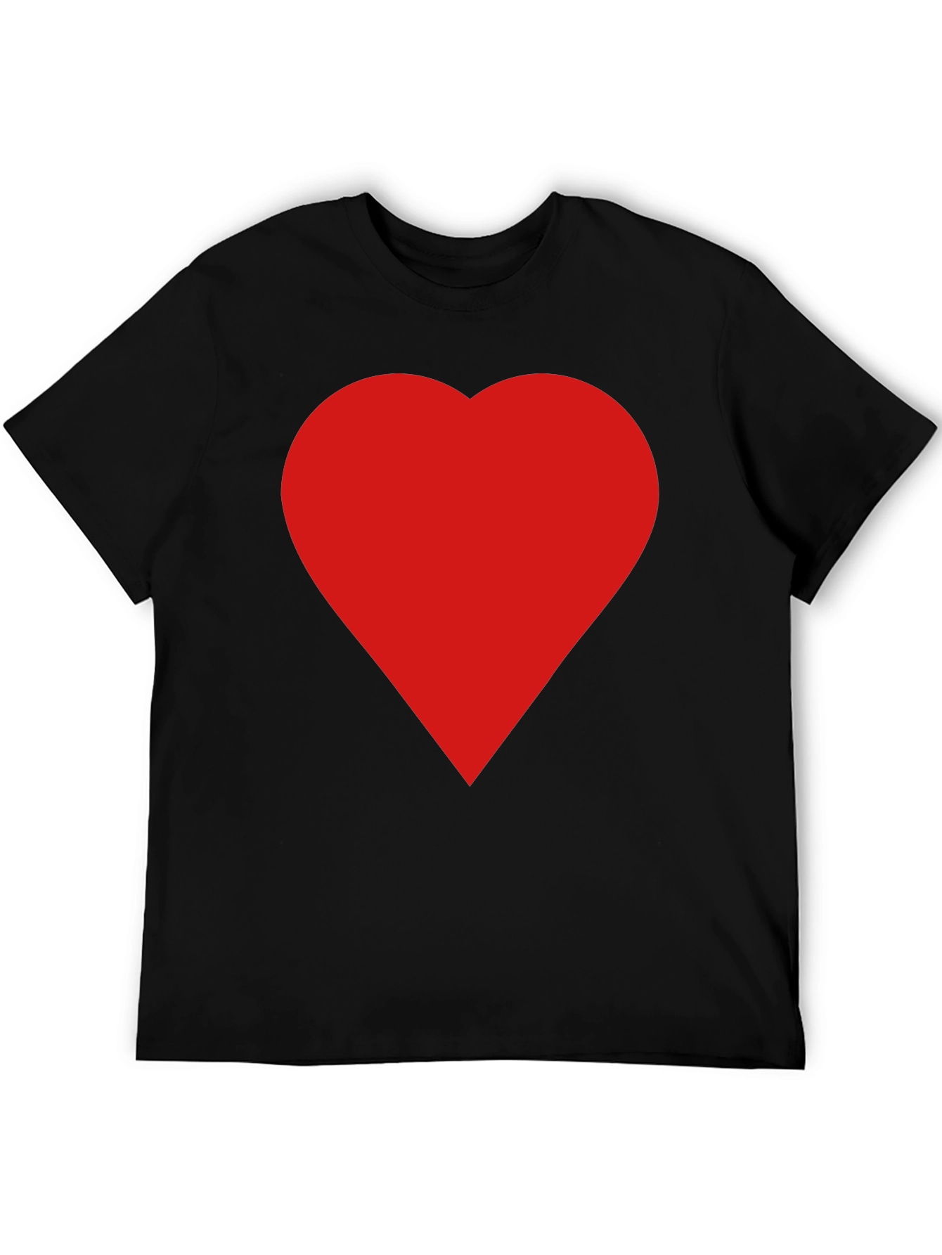 Heart Graphic Black T-Shirt for Men