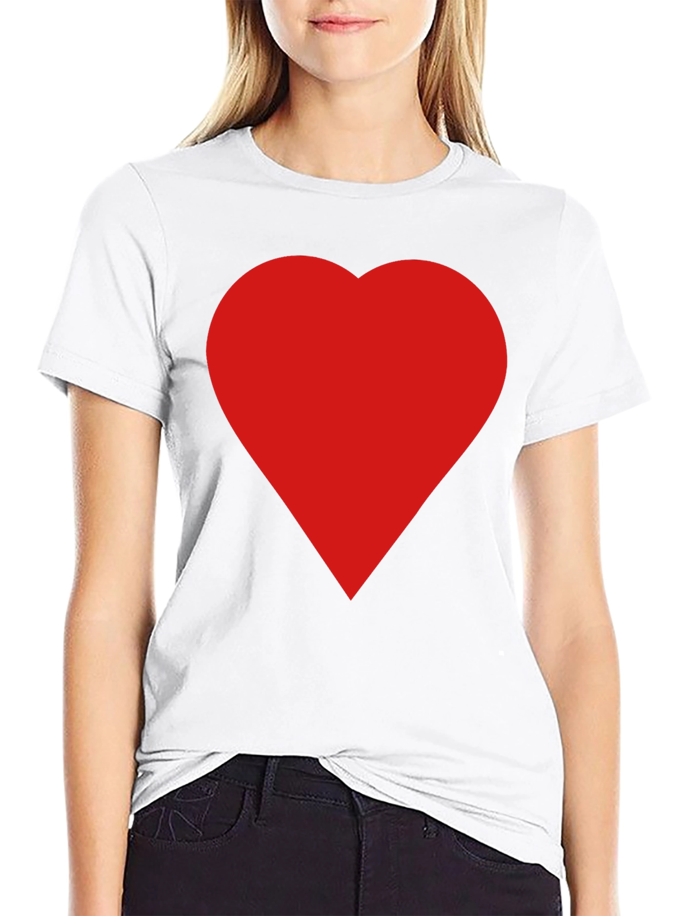 Heart Graphic Black T-Shirt for Men