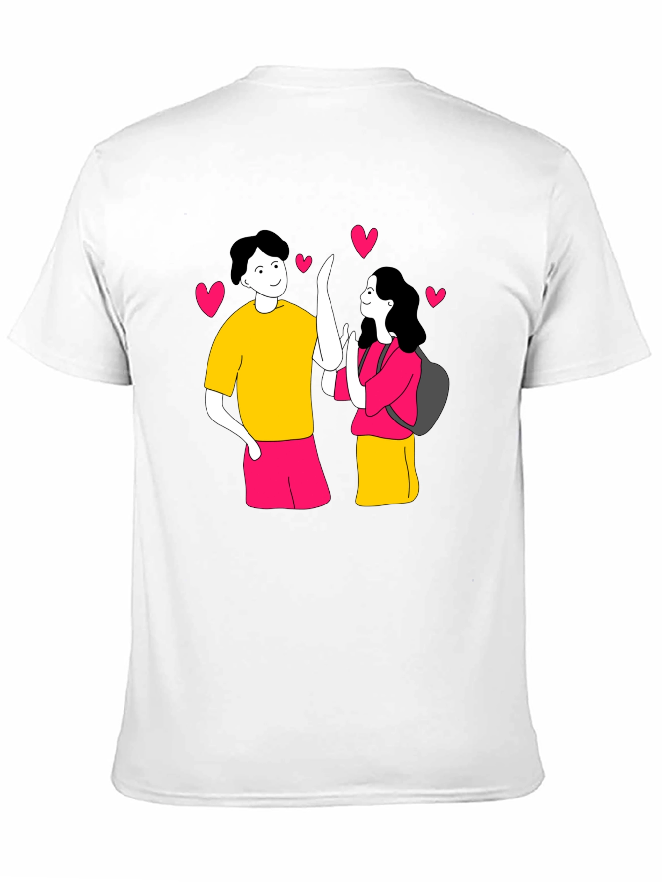 Couple Cartoon Graphic T-Shirt