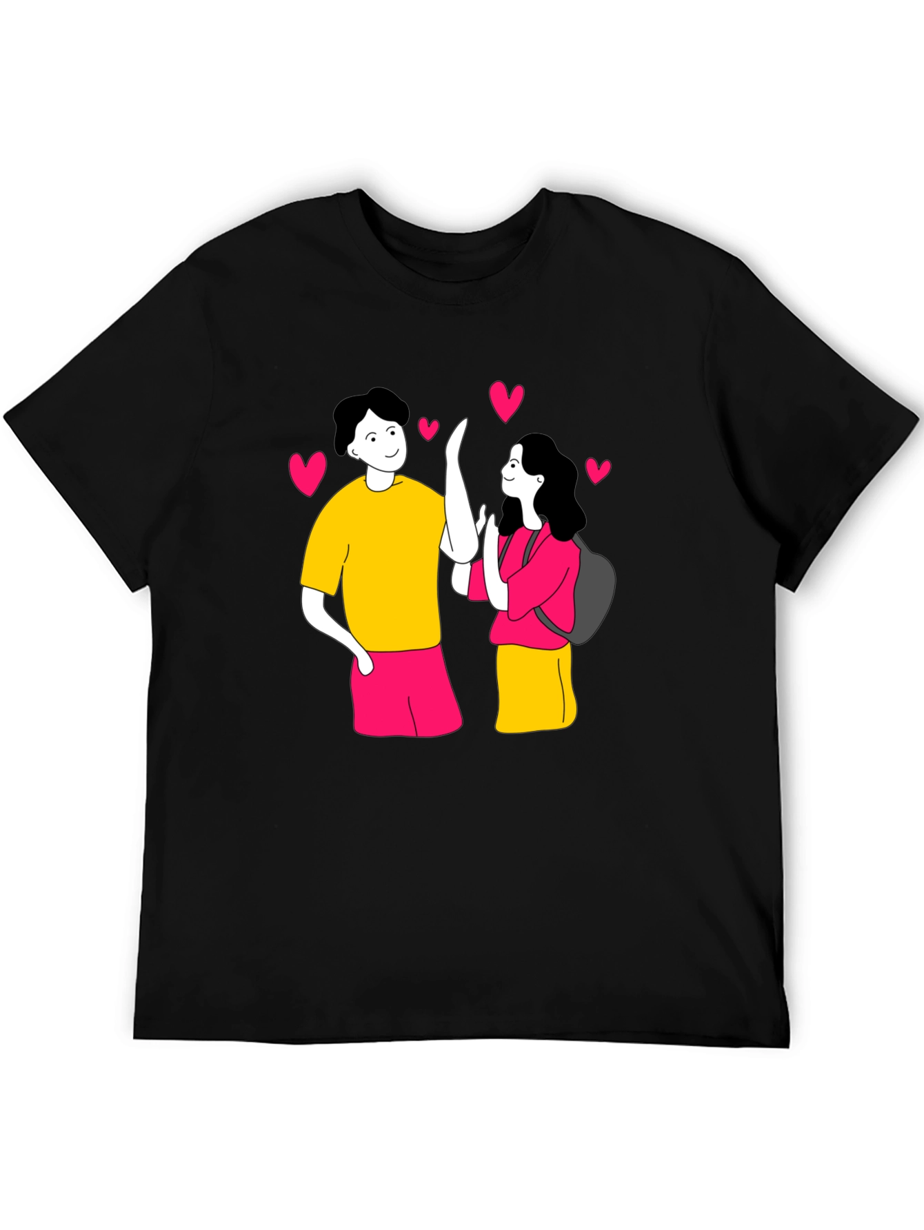 Couple Cartoon Graphic T-Shirt