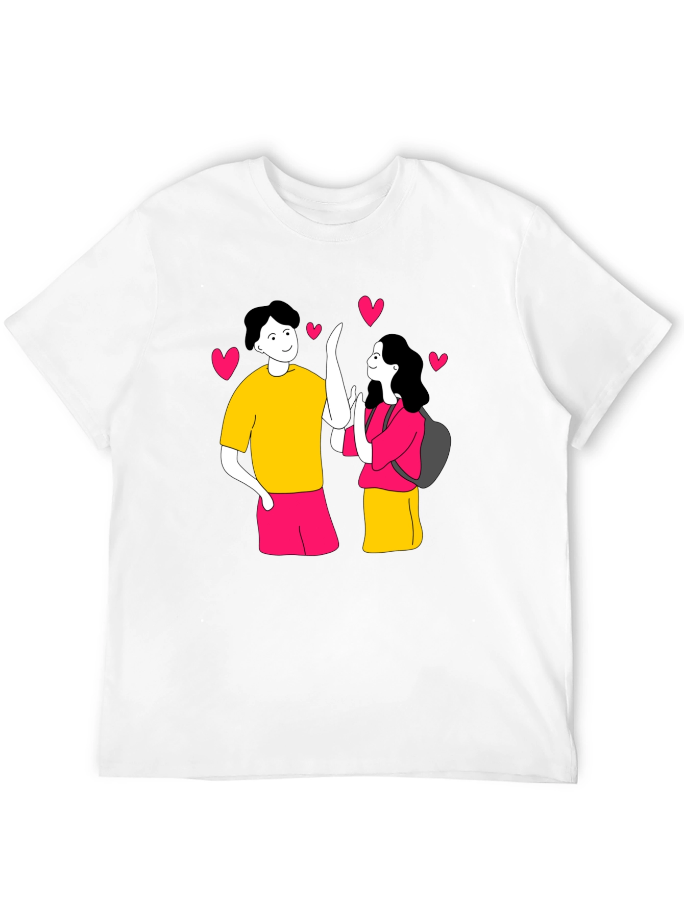 Couple Cartoon Graphic T-Shirt