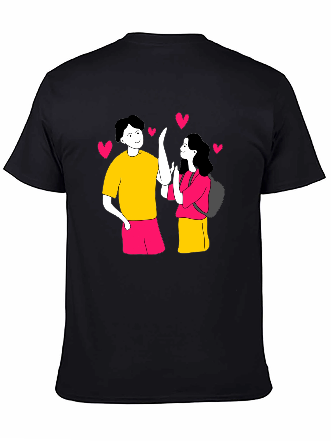 Couple Cartoon Graphic T-Shirt