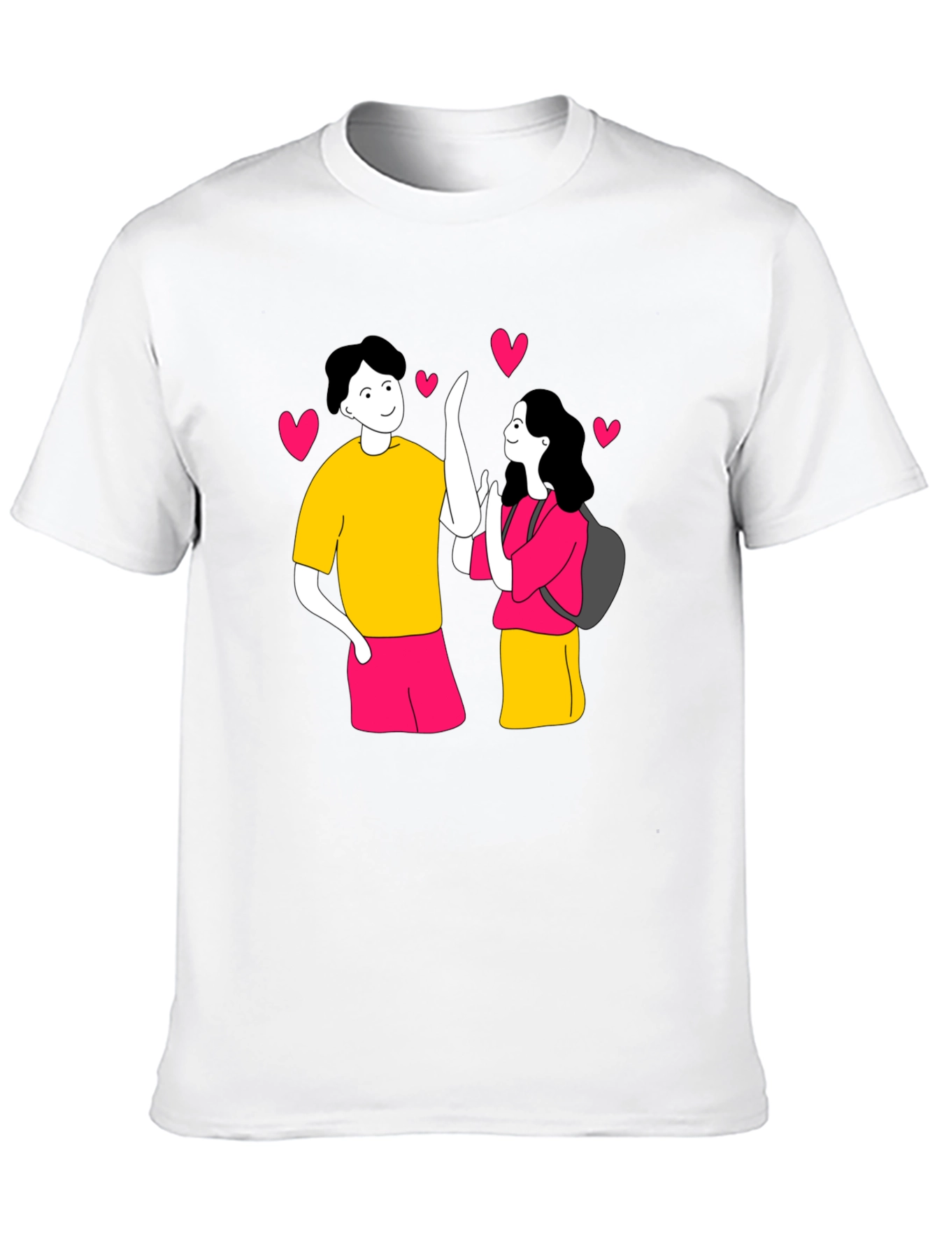 Couple Cartoon Graphic T-Shirt