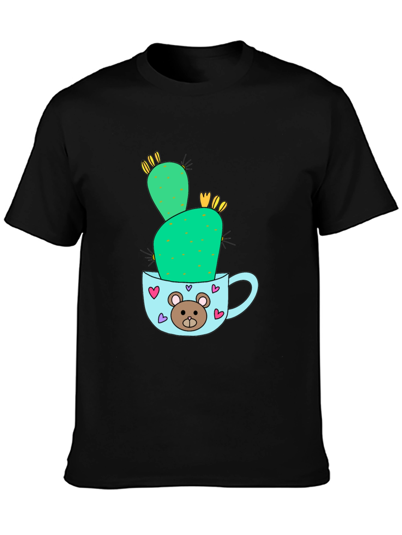 Cute Cactus in Mug Graphic Tee