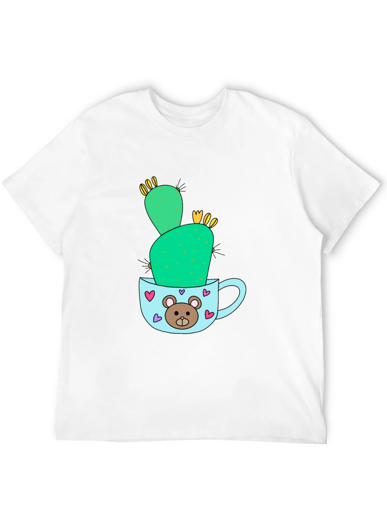 Cute Cactus in Mug Graphic Tee