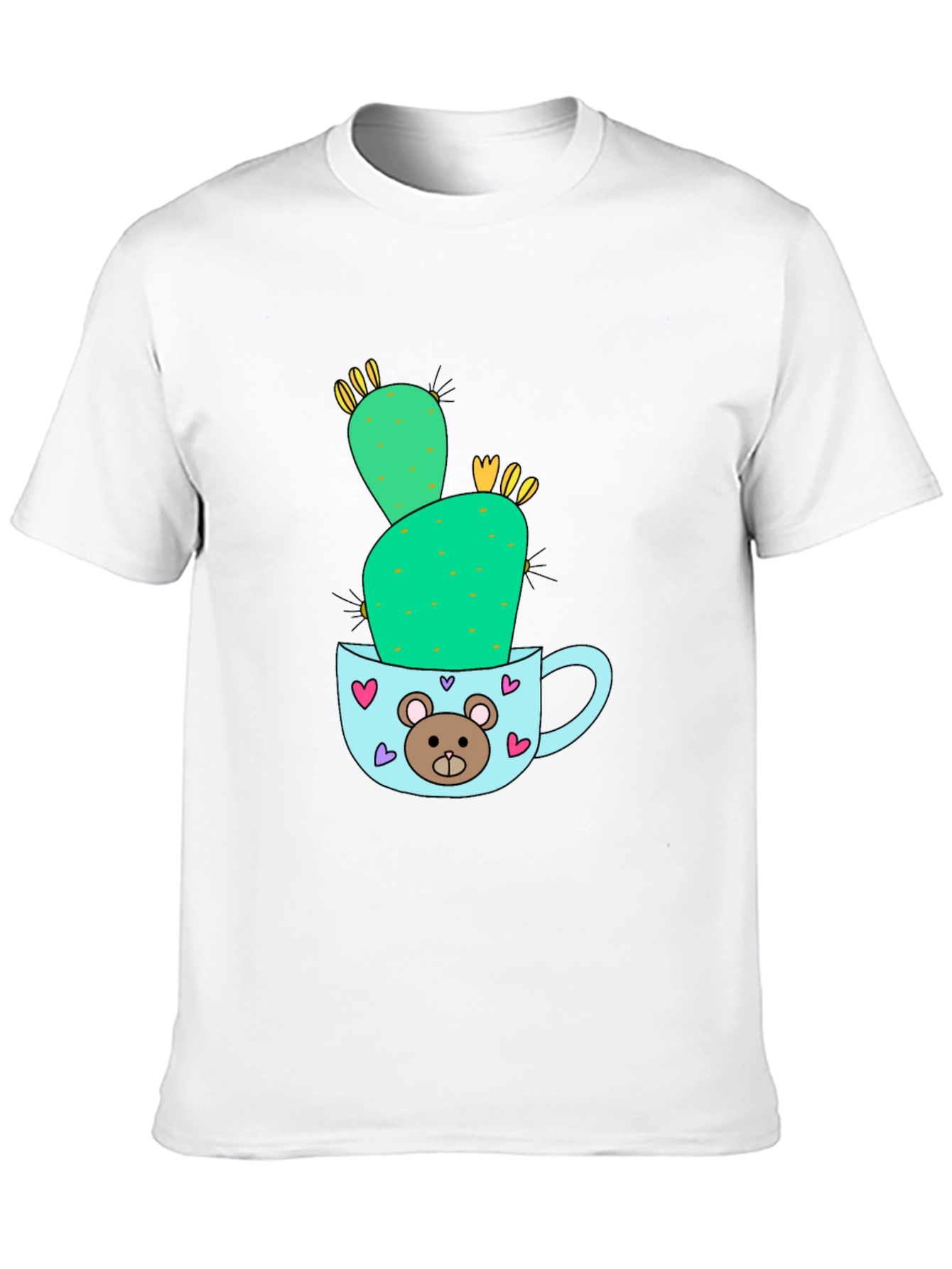 Cute Cactus in Mug Graphic Tee