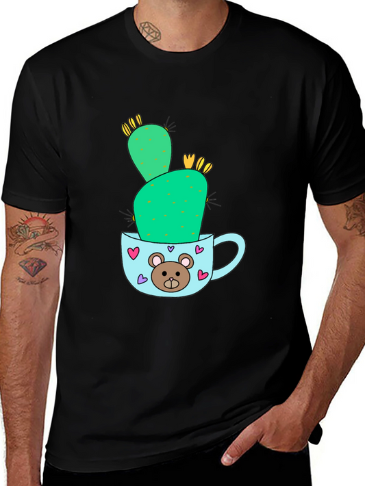 Cute Cactus in Mug Graphic Tee
