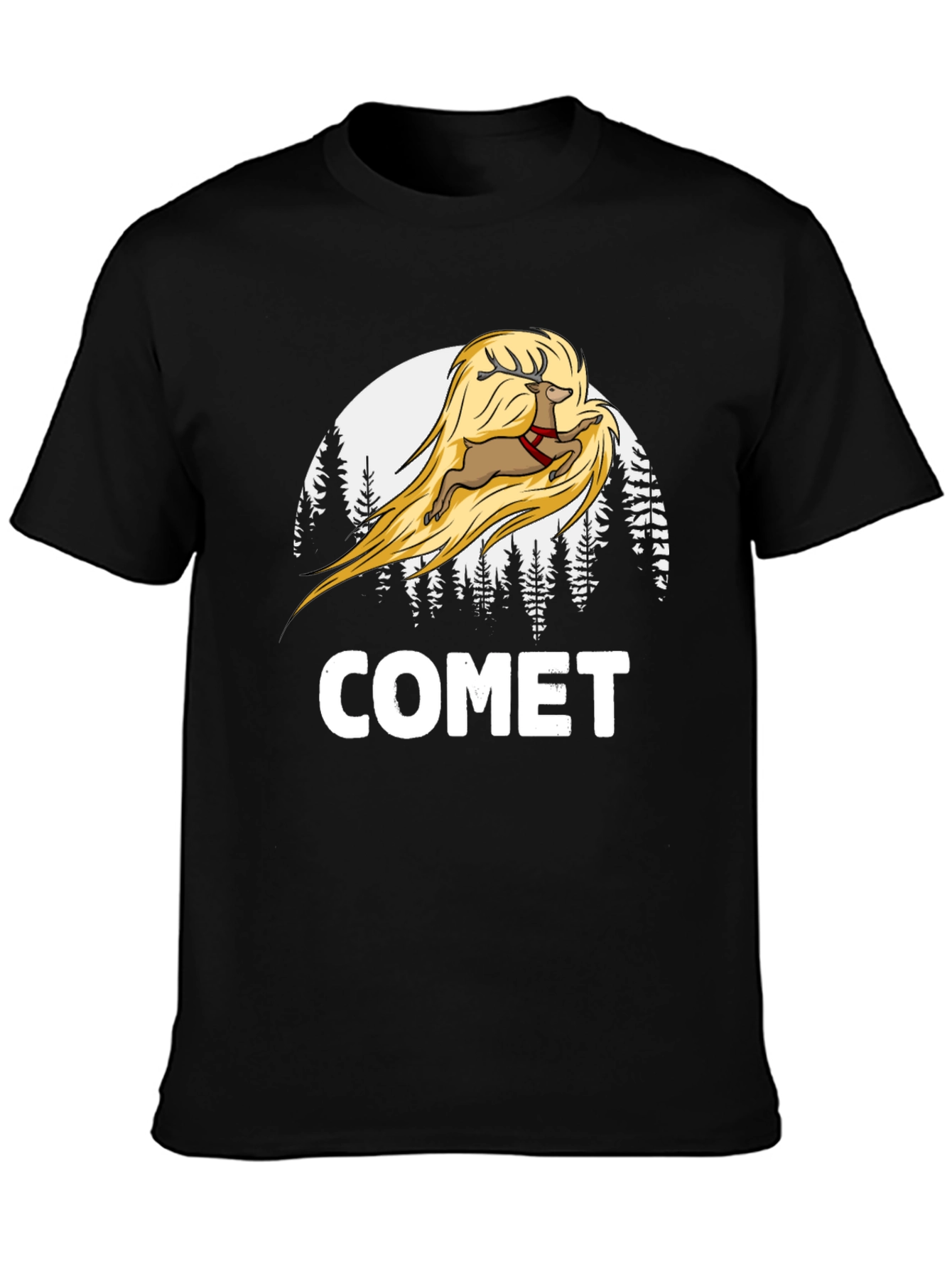 Comet Reindeer Graphic T-Shirt