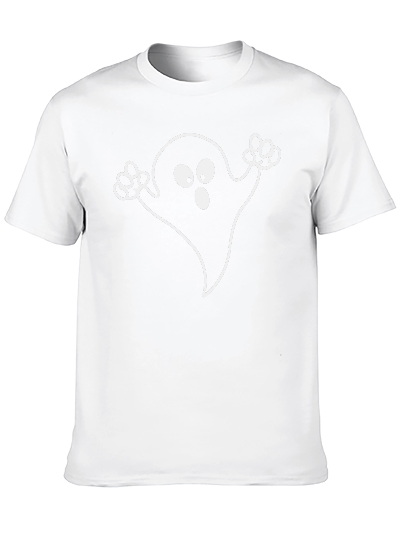 Ghost Graphic Black T-Shirt - Spooky Season Style