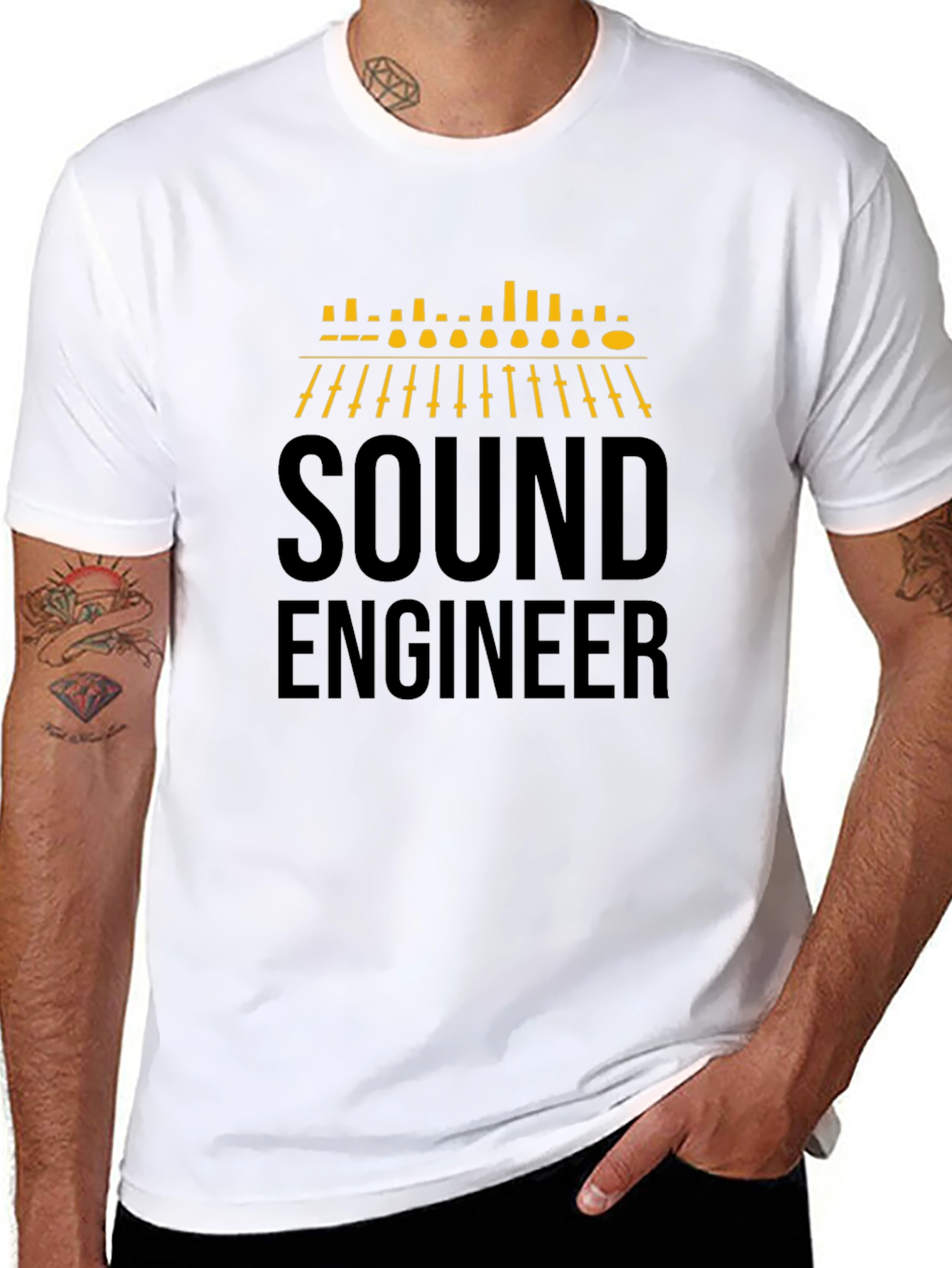 Sound Engineer Graphic T-Shirt - Black