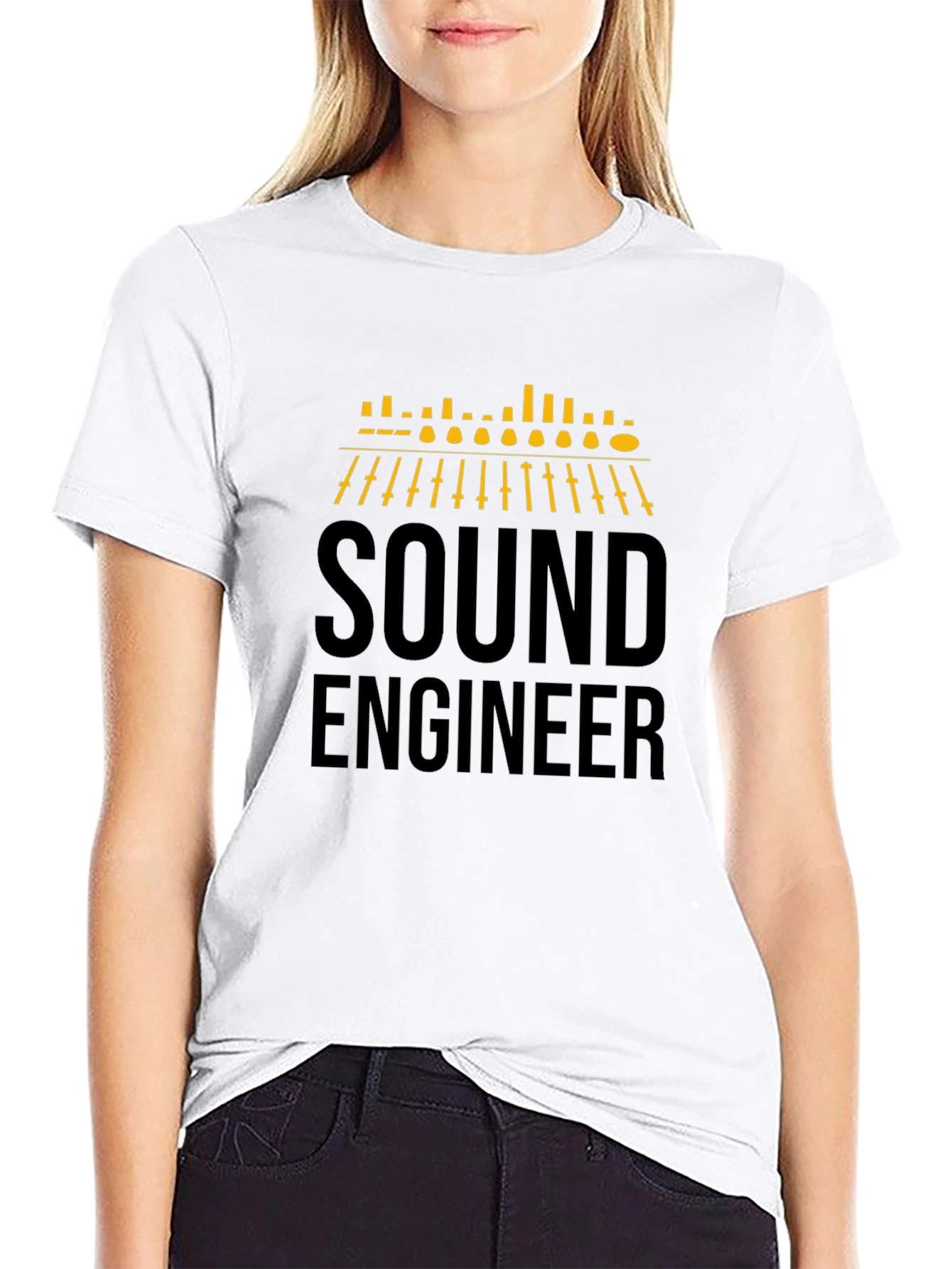 Sound Engineer Graphic T-Shirt - Black