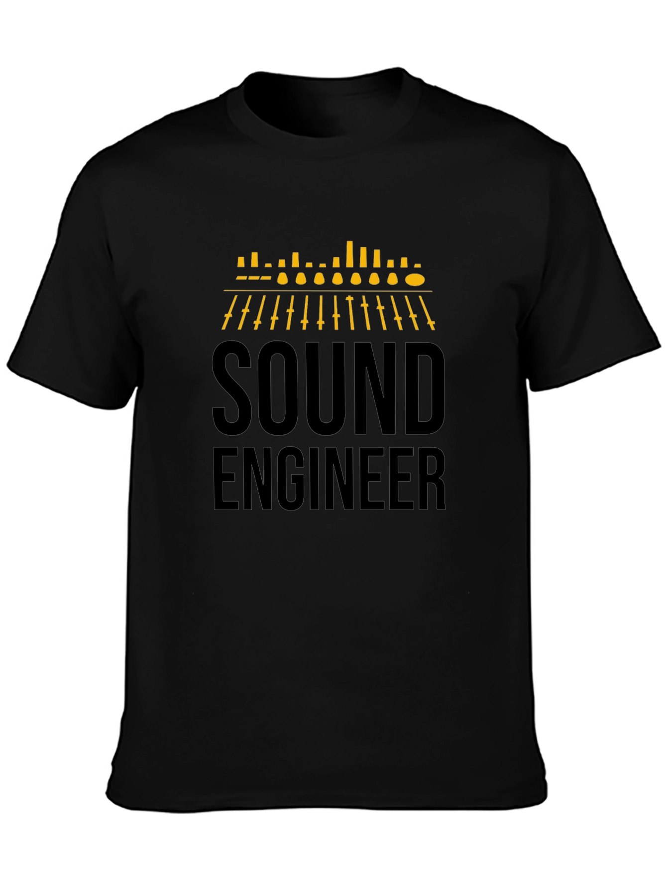 Sound Engineer Graphic T-Shirt - Black