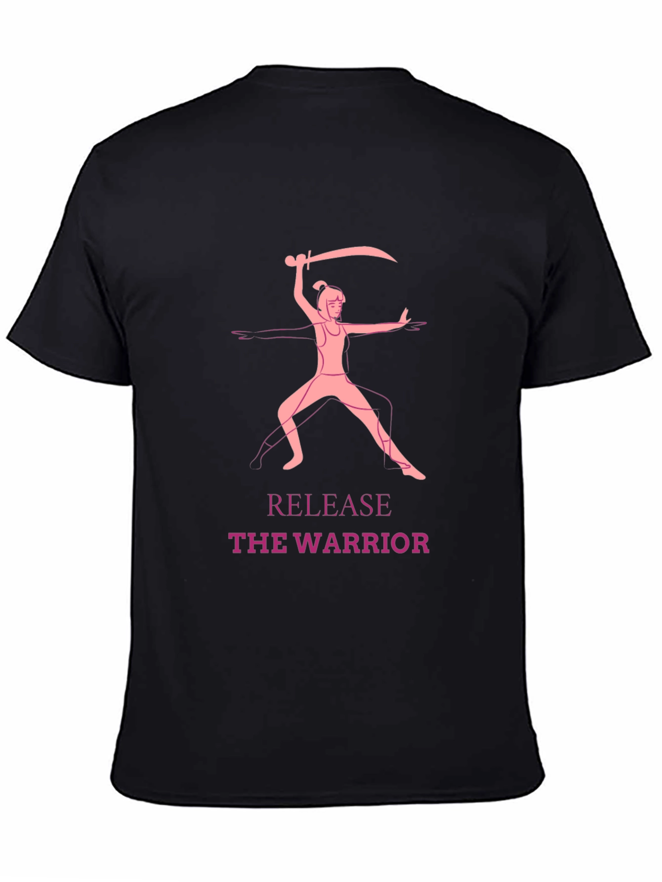 Warrior Pose Graphic Black T-Shirt