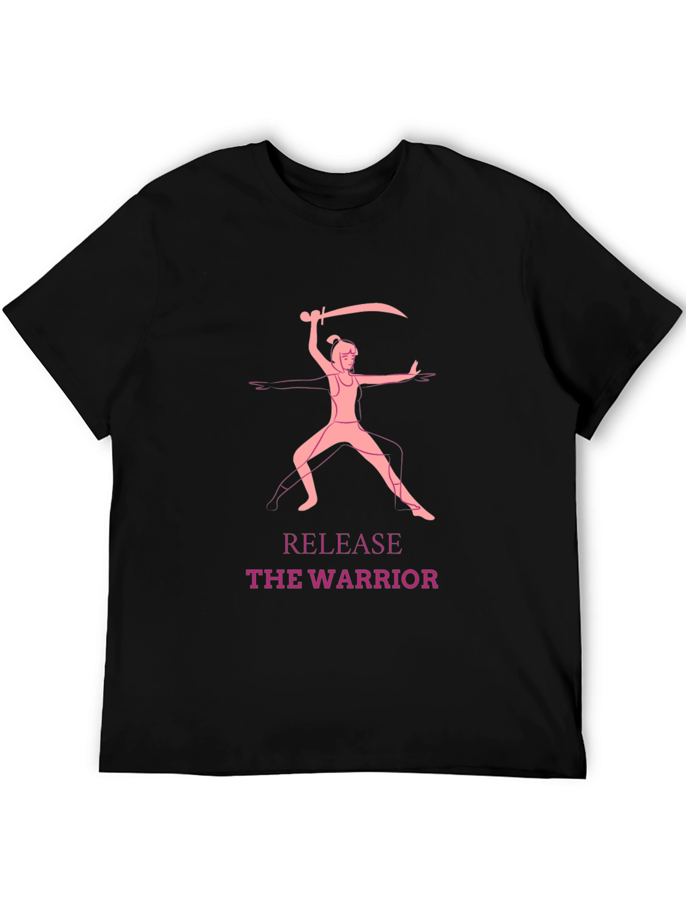 Warrior Pose Graphic Black T-Shirt