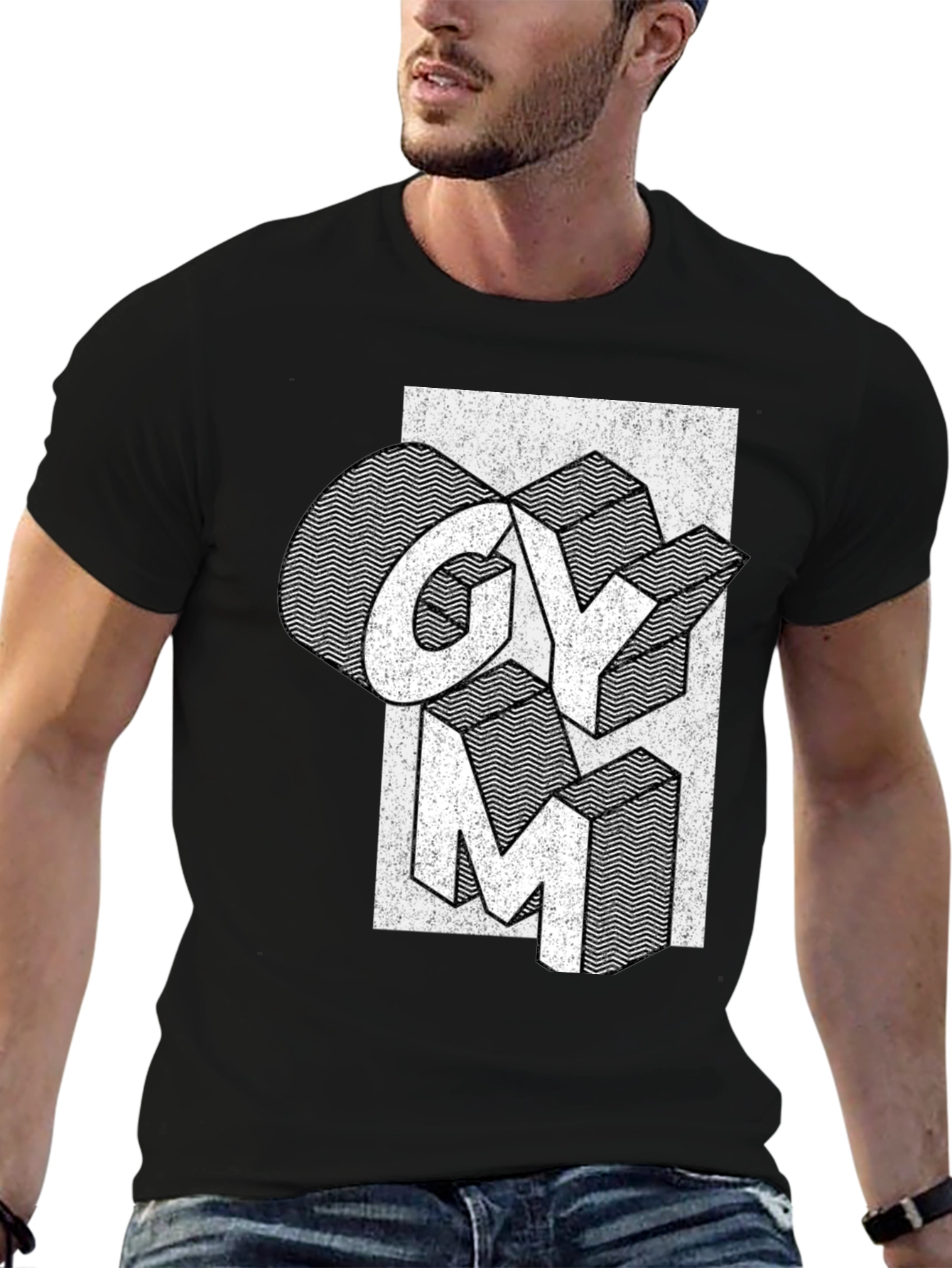 Gym Graphic T-Shirt - Black