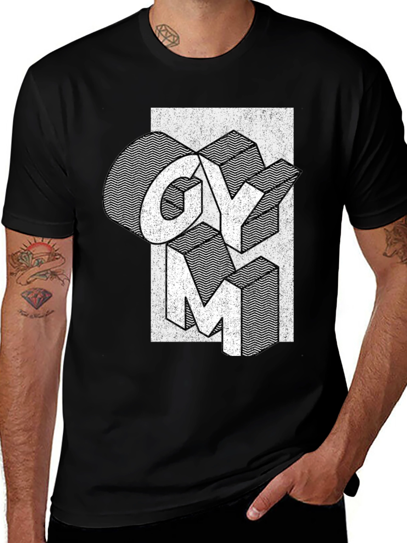 Gym Graphic T-Shirt - Black