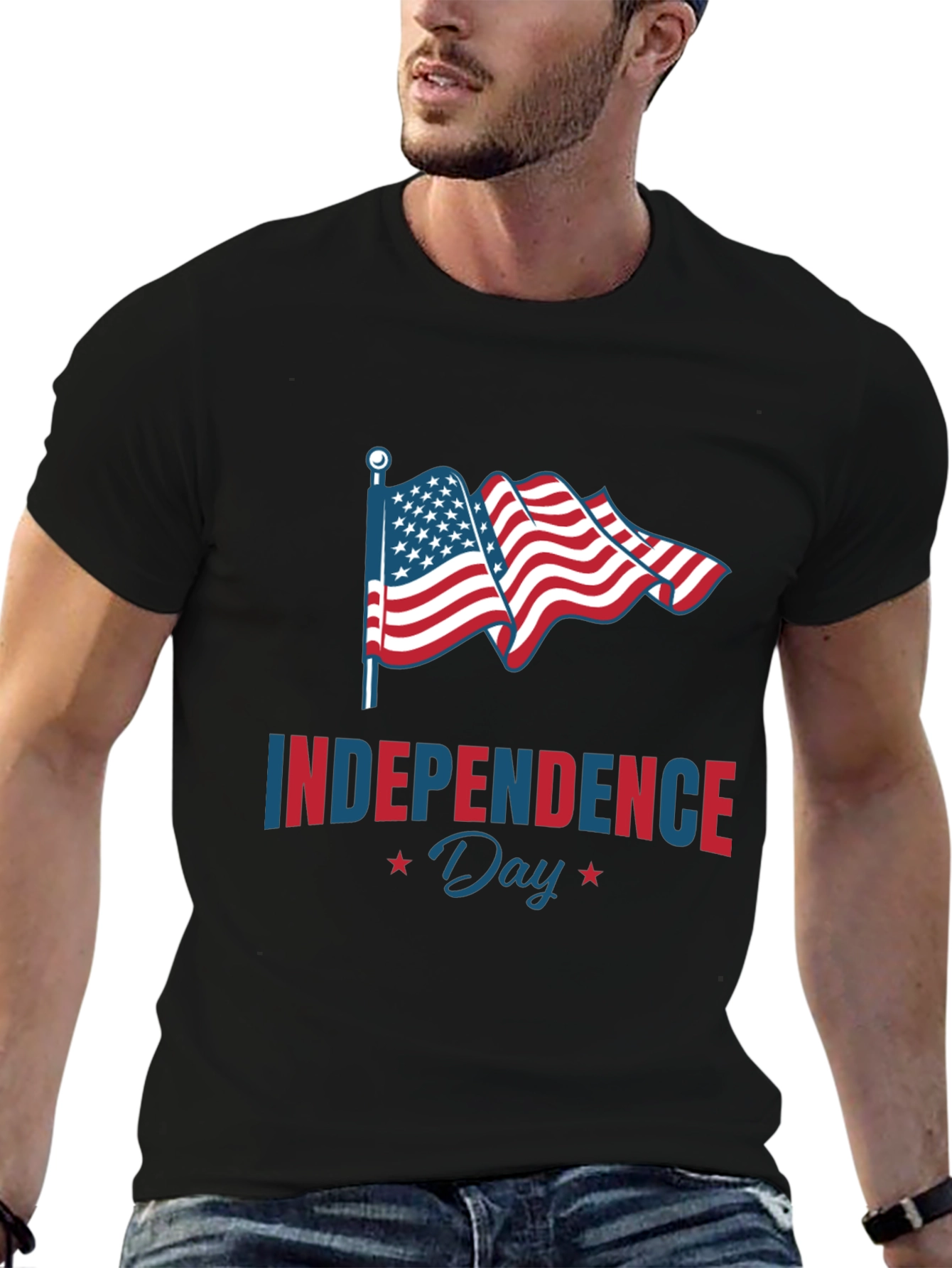Independence Day Graphic Tee | Patriotic USA Flag T-Shirt