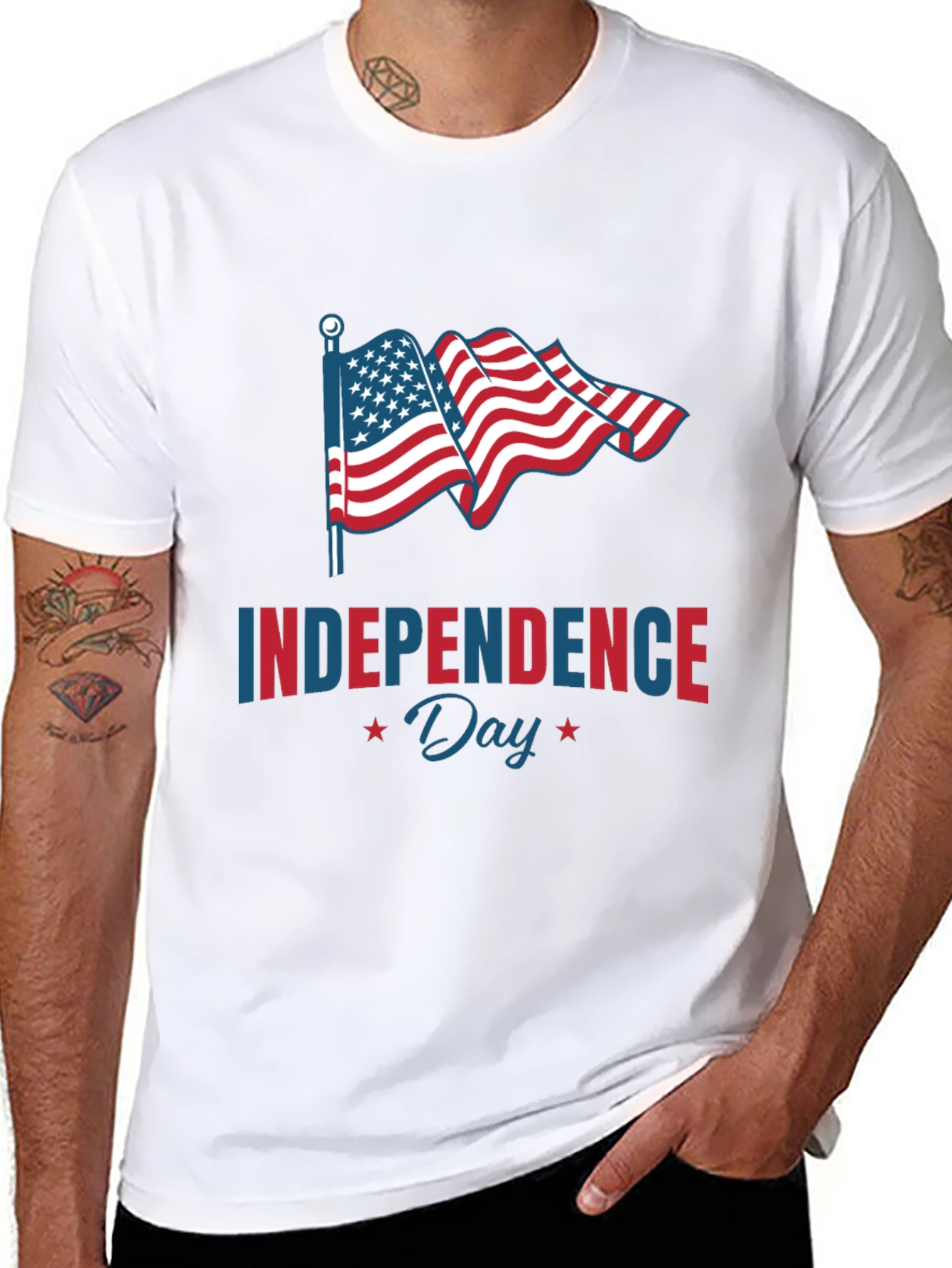 Independence Day Graphic Tee | Patriotic USA Flag T-Shirt