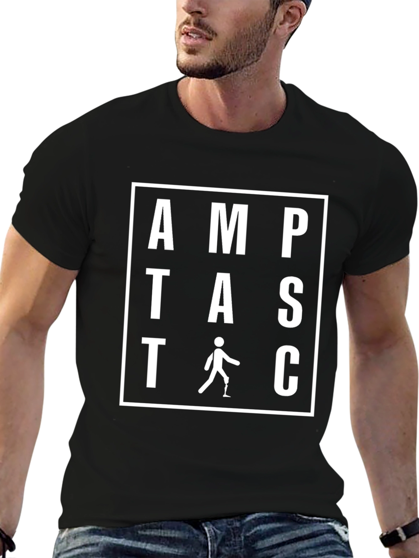 Amputastic T-Shirt - Prosthetic Leg Graphic