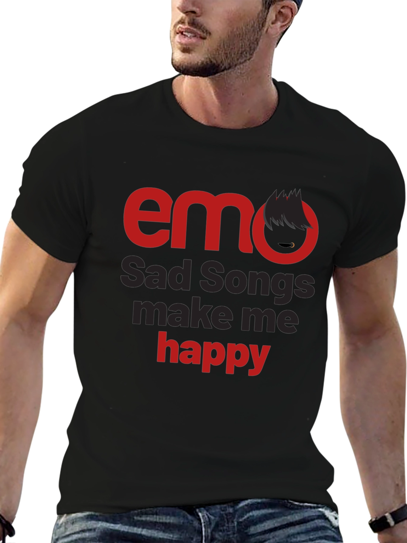 Emo Sad Songs T-Shirt - Make Me Happy